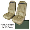 421217 Leather-Like Vinyl Seat Covers, 1970-1970 Chevy Corvette, Green - image 1