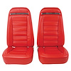 421330M Mounted Seats, 1972-1972 Chevy Corvette, Red Leather-Like Vinyl w/o Shoulder Harness - image 1