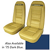 421443 Leather-Like Vinyl Seat Covers, 1975-1975 Chevy Corvette, Dark Blue - image 1