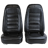 421520M Mounted Seats, 1976-1978 Chevy Corvette, Black, Leather-Like Vinyl - image 1