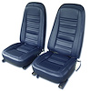 421545 Leather-Like Vinyl Seat Covers, 1977-1977 Chevy Corvette, Dark Blue - image 1