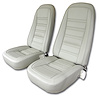 421573M Mounted Seats, 1978-1978 Chevy Corvette, Oyster Leather-Like Vinyl - image 1