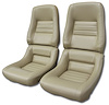 421750 Leather-Like Vinyl Seat Covers, 1979-1980 Chevy Corvette, Doeskin 4 in. Bolster - image 1