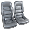 421762 Leather-Like Vinyl Seat Covers, 1978-1978 Chevy Corvette, Silver Pace 4 in. Bolster - image 1