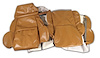 421978 Leather-Like Vinyl Seat Covers, 1989-1991 Chevy Corvette, Saddle Standard - image 1