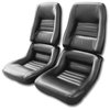 422620K Interior Package, 1979-1981 Chevy Corvette, Mounted 100-percent Leather Seats, Black W/4in Bolsters - image 2