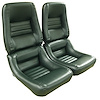 422714 Mounted Leather-Like Vinyl Seat Covers, 1979-1979 Chevy Corvette, Green 4 in. Bolster - image 1