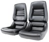 422720 Mounted Leather-Like Vinyl Seat Covers, 1979-1981 Chevy Corvette, Black, 4 in. Bolster - image 2