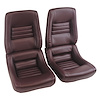 422736 Mounted Leather-Like Vinyl Seat Covers, 1980-1980 Chevy Corvette, Claret 4 in. Bolster - image 1