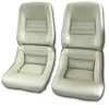 422766 Mounted Leather-Like Vinyl Seat Covers, 1979-1980 Chevy Corvette, Oyster 4 in. Bolster - image 1