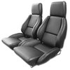 422820KCP Interior Package, 1984-1988 Chevy Corvette, Mounted Standard Leather Seats, Black W/Perforated Inserts - image 2