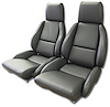 422822 Mounted Leather Seat Covers, 1984-1987 Chevy Corvette, Graphite Standard - image 1