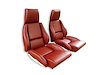422827 Mounted Leather Seat Covers, 1984-1985 Chevy Corvette, Red Standard - image 1