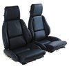 422870 Mounted Leather Seat Covers, 1984-1985 Chevy Corvette, Blue, Standard - image 2