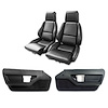 422920KCP Interior Package, 1984-1988 Chevy Corvette, Mounted Standard Leather Like Seats, Black W/Perforated Inserts - image 1