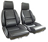 422922 Mounted Leather-Like Vinyl Seat Covers, 1984-1987 Chevy Corvette, Graphite Standard - image 1
