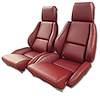 422927 Mounted Leather-Like Vinyl Seat Covers, 1984-1985 Chevy Corvette, Red Standard - image 1