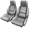 422969 Mounted Leather-Like Vinyl Seat Covers, 1984-1987 Chevy Corvette, Gray Standard - image 1