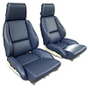 422970 Mounted Leather-Like Vinyl Seat Covers, 1984-1985 Chevy Corvette, Blue, Standard - image 1