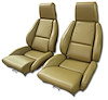 422972 Mounted Leather-Like Vinyl Seat Covers, 1984-1987 Chevy Corvette, Saddle Standard - image 1
