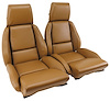 422978 Mounted Leather-Like Vinyl Seat Covers, 1988-1988 Chevy Corvette, Saddle Standard - image 1