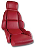 423075 Mounted Leather Seat Covers, 1989-1992 Chevy Corvette, Red Standard - image 1