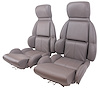 423081 Mounted Leather Seat Covers, 1990-1991 Chevy Corvette, Gray Standard - image 1