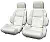 423083 Mounted Leather Seat Covers, 1992-1992 Chevy Corvette, White Standard - image 1
