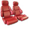 423175 Mounted Leather-Like Vinyl Seat Covers, 1989-1992 Chevy Corvette, Red Standard - image 2