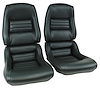 423314 Mounted Leather Seat Covers, 1979-1979 Chevy Corvette, Green 100-percent-Leather 2 in. Bolster - image 1