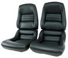 423314 Mounted Leather Seat Covers, 1979-1979 Chevy Corvette, Green 100-percent-Leather 2 in. Bolster - image 2