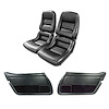 423320K Interior Package, 1979-1981 Chevy Corvette, Mounted 100-percent Leather Seats, Black W/2in Bolsters - image 1