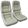 423366 Mounted Leather Seat Covers, 1979-1980 Chevy Corvette, Oyster 100-percent-Leather 2 in. Bolster - image 1