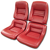 423424 Mounted Leather-Like Vinyl Seat Covers, 1979-1981 Chevy Corvette, Red 2 in. Bolster - image 1