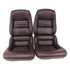 423436 Mounted Leather-Like Vinyl Seat Covers, 1980-1980 Chevy Corvette, Claret 2 in. Bolster - image 2