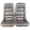423462 Mounted Leather-Like Vinyl Seat Covers, 1978-1978 Chevy Corvette, Silver Pace 2 in. Bolster - image 1