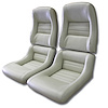 423466 Mounted Leather-Like Vinyl Seat Covers, 1979-1980 Chevy Corvette, Oyster 2 in. Bolster - image 1