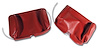425630 Headrest Covers, 1967-1967 Chevy Corvette, Red Vinyl - image 1