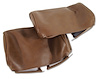 425653 Headrest Covers, 1967-1967 Chevy Corvette, Saddle Vinyl - image 1