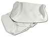 425665 Headrest Covers, 1967-1967 Chevy Corvette, White Vinyl - image 1