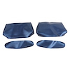 425732 Headrest Covers, 1968-1968 Chevy Corvette, Dark Blue Vinyl - image 1