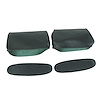 426014 Headrest Covers, 1969 Chevy Corvette, Green Leather - image 1