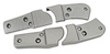 426862 Reproduction Seat Hinge Cover Set, 1978-1978 Chevy Corvette, 4pc, Silver Pace - image 1