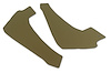 427352 Interior Rear Quarter Panels, 1966-1966 Chevy Corvette, Saddle Coupe - image 1