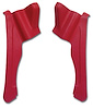 427430 Interior Rear Quarter Panels, 1968-1969 Chevy Corvette, Red Convertible - image 1