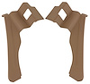 427651 Interior Rear Quarter Panels, 1973-1974 Chevy Corvette, Medium Saddle Conv W/Shoulder Harness 74E - image 1