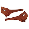 427838 Interior Rear Quarter Panels, 1968-1968 Chevy Corvette, Dark Orange Coupe - image 1