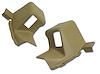 428115 Interior Rear Quarter Panel Extensions, 1970-1972 Chevy Corvette, Light Saddle Coupe - image 1