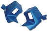 428141 Interior Rear Quarter Panel Extensions, 1968-1970 Chevy Corvette, Bright Blue Coupe - image 1