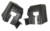 428220 Interior Rear Quarter Panel Extensions, 1974-1977 Chevy Corvette, Black, Coupe - image 1